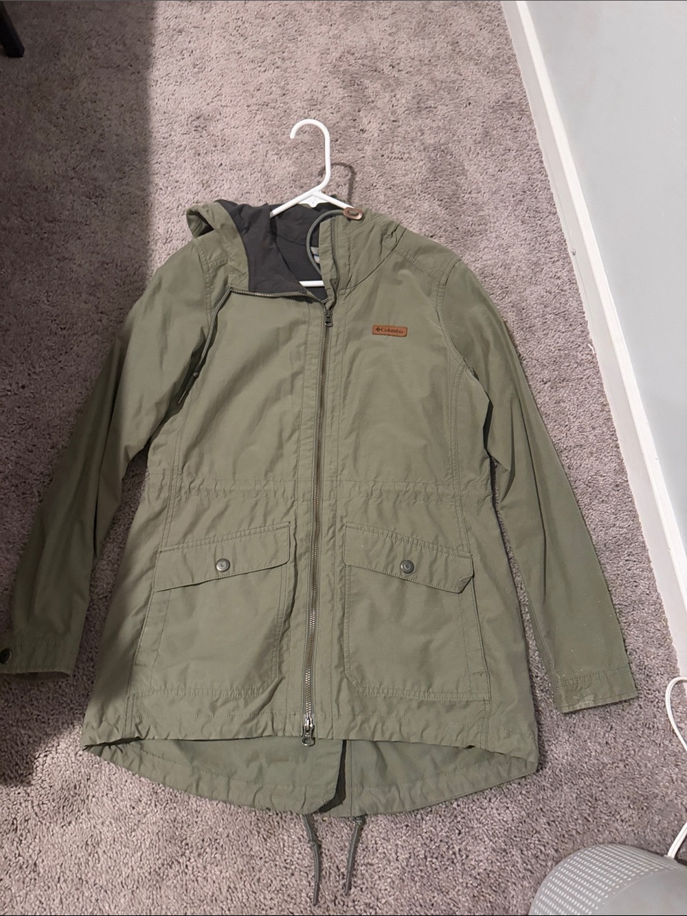 Columbia Olive Green Hooded Anorak Jacket